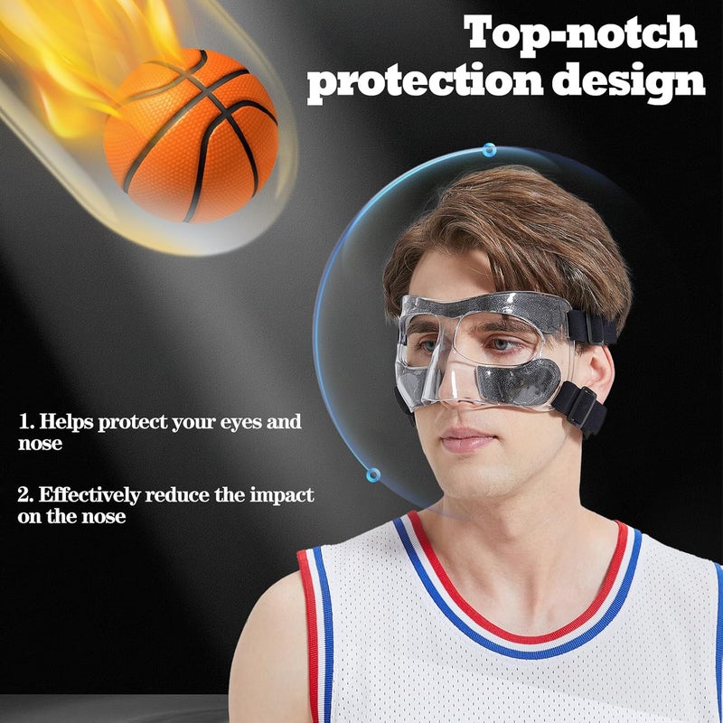 LENASETH Nose Guard for Broken Nose Adjustable Basketball Baseball Softball Face Guards Face Shield Masks for Adults and Teenagers Sports Training Nose Guard Protects Nose and Face from Injury - Image 2